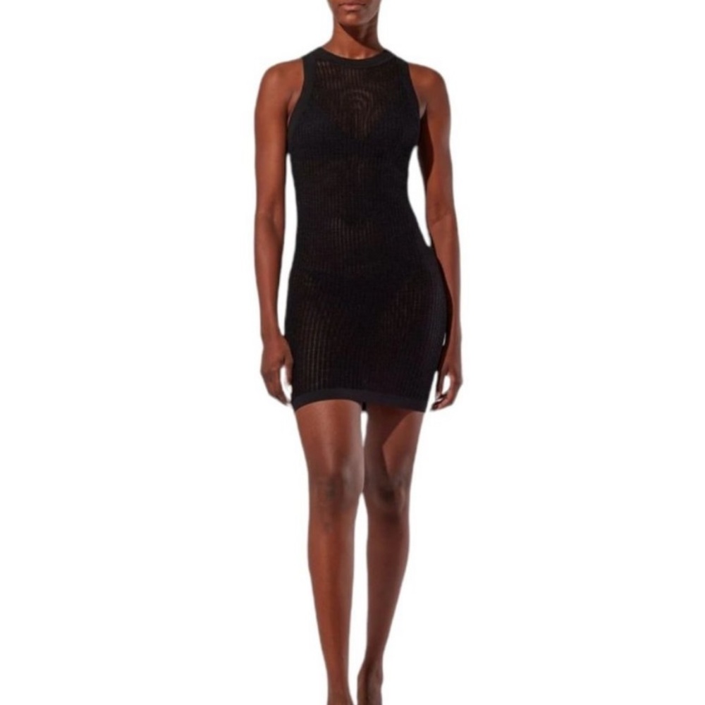 NWT SOLID & STRIPED THE CARSON DRESS in BLACKOUT Size L cover up
